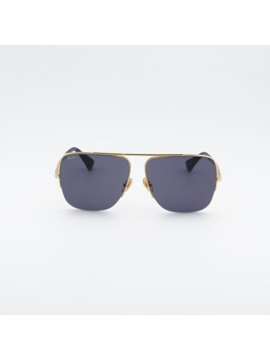 Max Mara MENTON3 MM0121 30A Sunglasses Gold Aviator Frame, Smoke Lenses